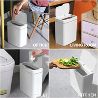 15L Non-Contact Smart Sensor Trash Can Automatic Touchless Waste Bin Eco-Friendly Electronic Bathroom Kitchen Green Household Ho