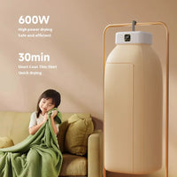 Mini Multifunctional Dryer Electric Clothes Dryer Portable Compact Foldable Laundry Dryer Machine with Dryer Bag and TimeSetting