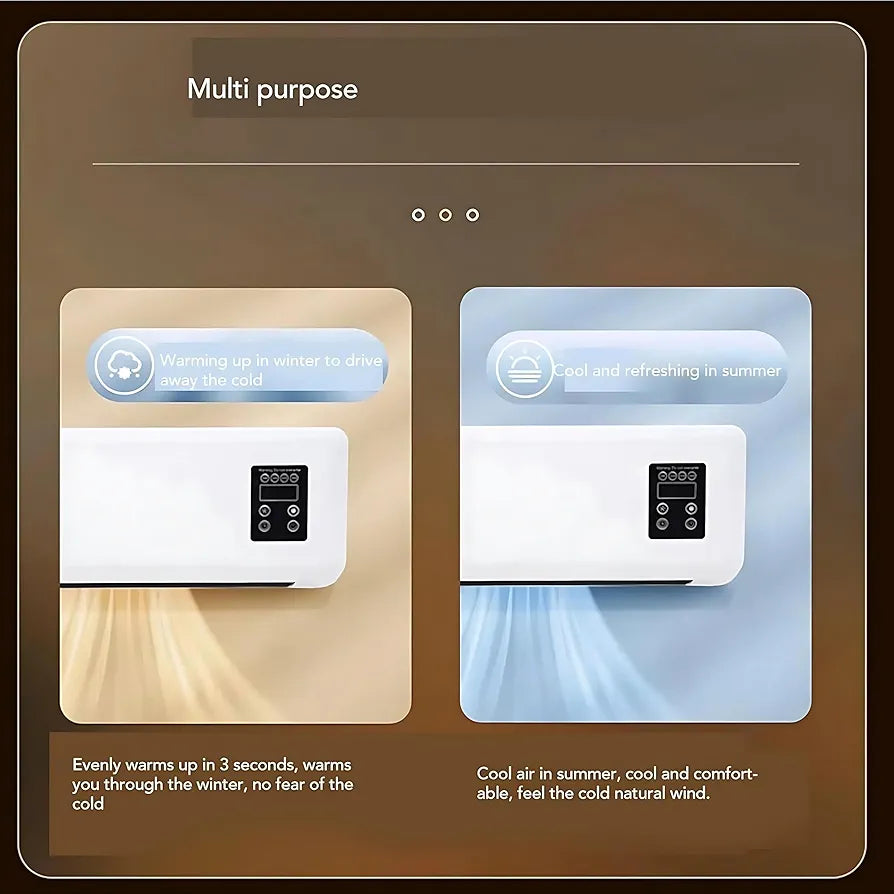 Mini Wall Mounted Air Conditioner,2-in-1 Portable AC Unit with Cooling & Heating,Ductless Split System with Remote