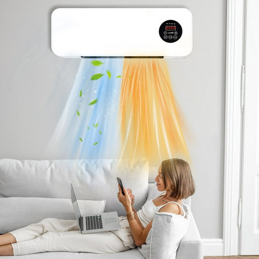 Mini Wall Mounted Air Conditioner,2-in-1 Portable AC Unit with Cooling & Heating,Ductless Split System with Remote