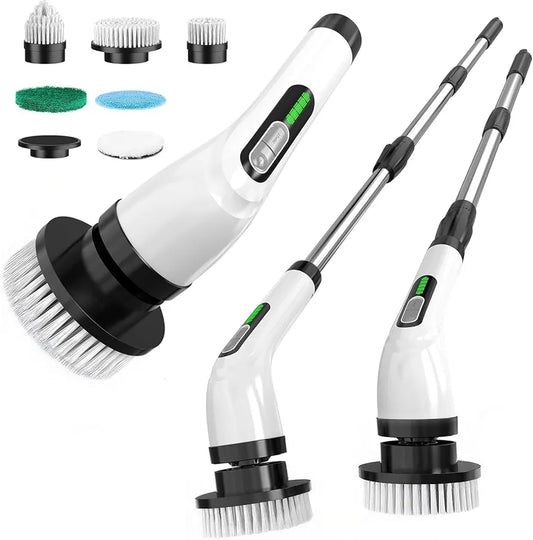Electric Spin Scrubber 2 Adjustable Speeds Cordless Scrub Brush